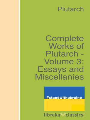 cover image of Complete Works of Plutarch--Volume 3